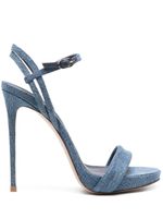 Le Silla sandales Gwen 120 mm en jean - Bleu