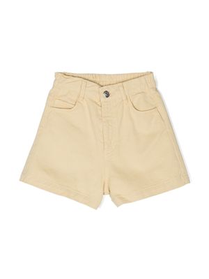 THE NEW SOCIETY short en coton à taille haute - Jaune