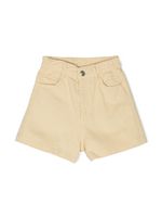 THE NEW SOCIETY short en coton à taille haute - Jaune