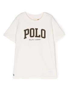 POLO RALPH LAUREN KIDS t-shirt en coton à logo brodé - Blanc