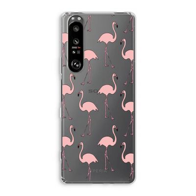 Anything Flamingoes: Sony Xperia 1 III Transparant Hoesje