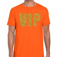 VIP glitter goud t-shirt oranje heren - thumbnail