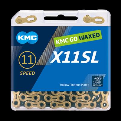 KMC ketting "x11sl" chain x11sl ti-n gold/black waxed