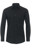 Redmond Regular Fit Overhemd zwart, Effen