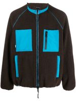 MSGM veste en polaire à patch logo - Marron - thumbnail