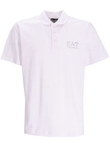 Ea7 Emporio Armani polo en coton à patch logo - Blanc