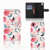 Sony Xperia L1 Hoesje Butterfly Roses - thumbnail
