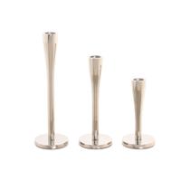 Kandelaar Home ESPRIT Zilverkleurig Aluminium Modern 7,5 x 7,5 x 25 cm