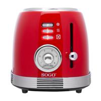 SOGO Human Technology Broodrooster Controlelampje, Toastfunctie Rood (metallic)