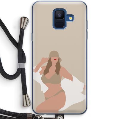 One of a kind: Samsung Galaxy A6 (2018) Transparant Hoesje met koord
