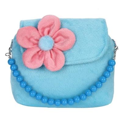 3 STKS mode schoudertas kinderen meisjes prinses bloem Messenger handtas mooie portemonnees (blauw)