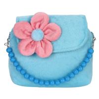3 STKS mode schoudertas kinderen meisjes prinses bloem Messenger handtas mooie portemonnees (blauw)