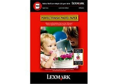 Lexmark PerfectFinish Photopaper, 10x15 cm, 100 Sheets pak fotopapier