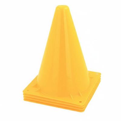 Sport/voetbal training pionnen - Set van 4x st - geel - 20 cm - Sport - Veldsporten