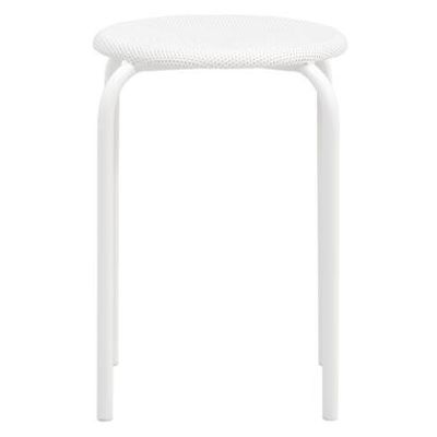 Kruk Lot - wit - 45xØ29,5 cm - Leen Bakker