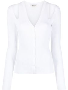 Alexander McQueen cardigan à découpes - Blanc