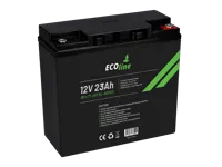 EcoLine - AGM 12V 23AH 23000mAh VRLA Batterij - 181 x 77 x167 - Deep Cycle Accu