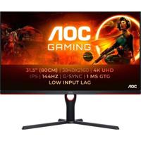 PC-scherm - AOC - U32G3X - 32 UHD 4K - IPS paneel - 144Hz - 1ms - In hoogte verstelbaar - 2 HDMI 2 DP - Adaptive Sync - Zwart