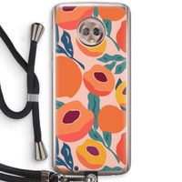 Perzik: Motorola Moto G6 Transparant Hoesje met koord