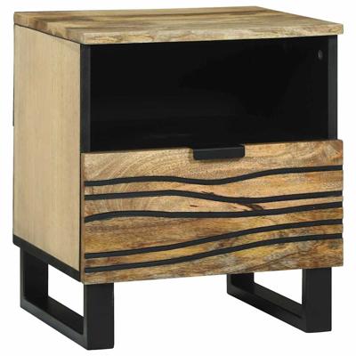 Nachtkastje met lade Bruin 40 x 33 x 46 cm massief mangohout