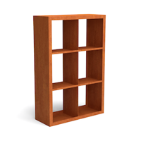 Egura cortenstaal houtopslag onderverdeling 6 vakken 1000x385x1500 mm - Geroba