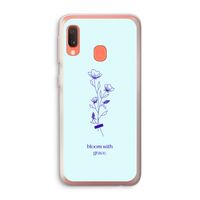 Bloom with grace: Samsung Galaxy A20e Transparant Hoesje