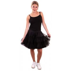Petticoat verkleedkleding voor dames zwart One size  -