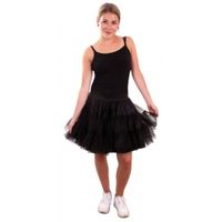Petticoat verkleedkleding voor dames zwart One size  - - thumbnail