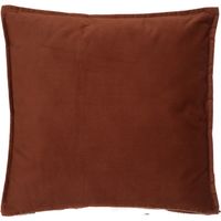 Bank/sierkussens huiskamer Sophia - 55 x 55 cm - Terracotta - polyester - met rits