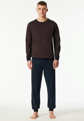 Schiesser Schiesser Heren Pyjama Long maroon 181156 58/3XL
