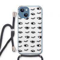 Eye pattern #2: iPhone 13 mini Transparant Hoesje met koord