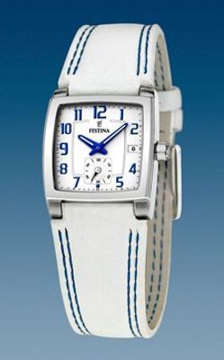 Horlogeband Festina F16181-D Leder Wit 17mm