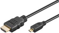 Goobay 53780 HDMI kabel 0,5 m HDMI Type A (Standaard) HDMI Type D (Micro) Zwart - thumbnail