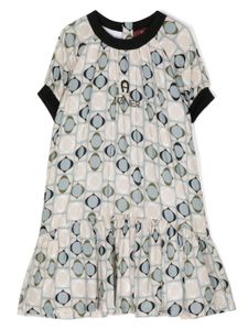 Aigner Kids robe imprimée à taille-basse - Multicolore