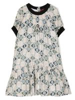 Aigner Kids robe imprimée à taille-basse - Multicolore