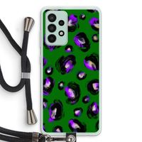 Green Cheetah: Samsung Galaxy A52s 5G Transparant Hoesje met koord Green Cheetah: Samsung Galaxy A52s 5G Transparant Hoesje met koord