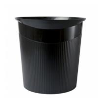Kantoor vuilnisbak/papierbak - zwart - 13 liter - kunststof - 28 x 28 cm Kantoor vuilnisbak/papierbak - zwart - 13 liter - kunststof - 28 x 28 cm