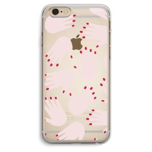 Hands pink: iPhone 6 Plus / 6S Plus Transparant Hoesje