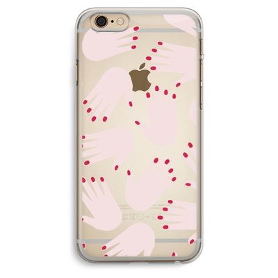 Hands pink: iPhone 6 Plus / 6S Plus Transparant Hoesje