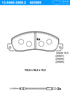 Remblokkenset, schijfrem ATE, u.a. für Renault, Opel, Vauxhall