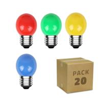Gekleurde led lampen e27 Lichtbron Party lampen 3W led (20 STUKS)