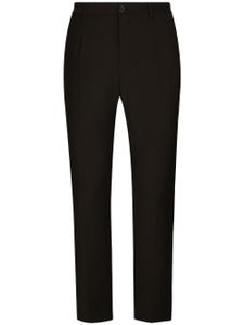 Dolce & Gabbana pantalon de costume à logo brodé - Noir