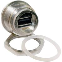 Conec 17-200321 17-200321 Set USB 2.0 inbouwbehuizing Bus, inbouw Schroefaansluiting M28 zonder beschermdop 1 stuk(s)