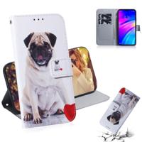 Mopshond patroon gekleurde tekening horizontale Flip lederen case voor Xiaomi Redmi 7 met houder & card slots & portemonnee