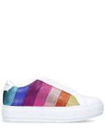 Kurt Geiger London baskets Laney à rayures arc-en-ciel - Blanc - thumbnail