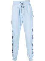 Philipp Plein pantalon de jogging en coton à patch logo - Bleu