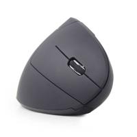 Gembird MUSW-ERGO-01 Ergonomische muis Radiografisch Optisch Zwart 6 Toetsen 1600 dpi Ergonomisch