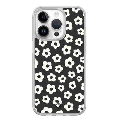 iPhone 14 Pro hybride hoesje - Retro bloempjes