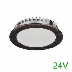 LED inbouwspot 24V 2.5W 140 lumen 2700K 100° 58mm bronskleurig dimbaar IP20 Hafele 3094
