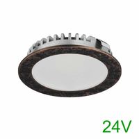 LED inbouwspot 24V 2.5W 140 lumen 2700K 100° 58mm bronskleurig dimbaar IP20 Hafele 3094
